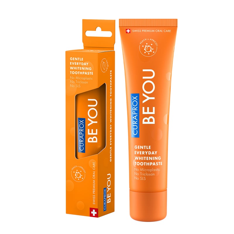 CURAPROX Be You Peach + Apricot Toothpaste | 60ml | Gentle Formula for Healthy Teeth & Gums | Refreshing Peach & Apricot Flavor, SLS-Free & Vegan-Friendly] - Image 1